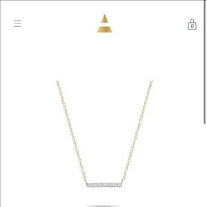 Adina Reyter Pavé Diamond Bar Necklace